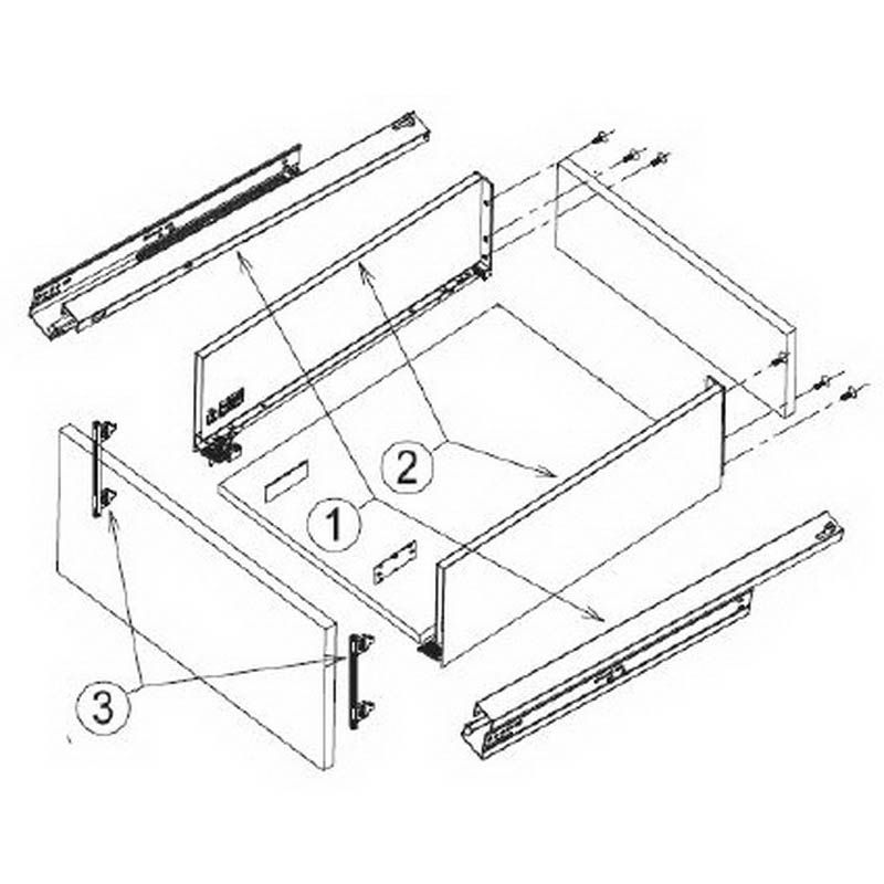 Apex Slim Drawer Kit Package H17.5 X D50 Cm Charcoal Grey - Image 3