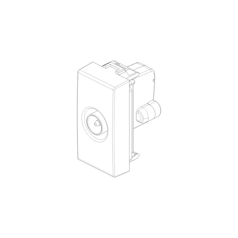 VIMAR - NEVE UP TV-SAT coaxial socket outlet, 5-2400 Mhz, single connection, White - Image 2