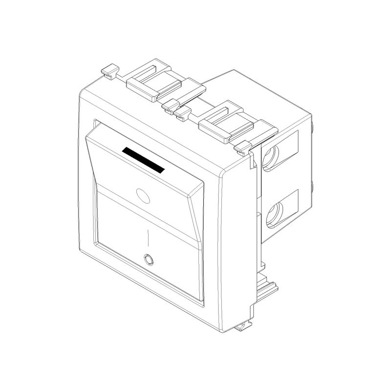 VIMAR - PLANA 2P ,2 module, 32A, 1-way switch, white - Image 2