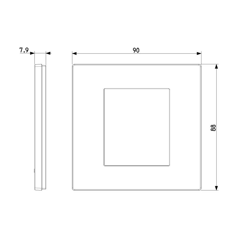 Vimar - LINEA 2 module cover plate , technopolymer, white - Image 3