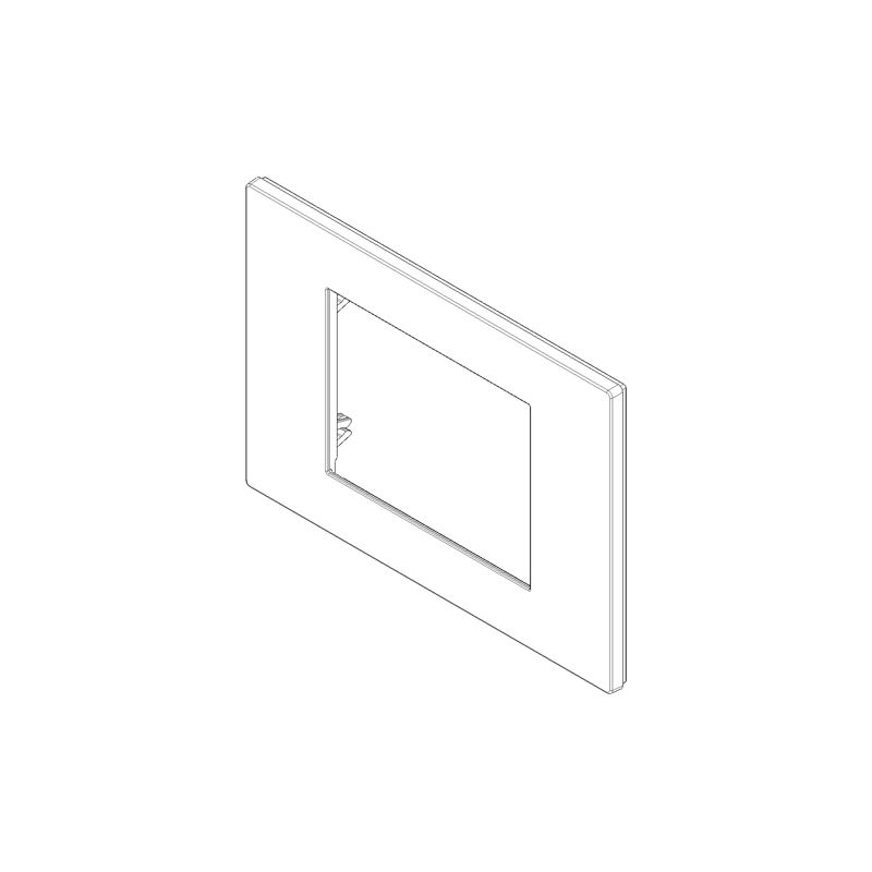 Vimar - LINEA 3 module cover plate , metal, satin finish stainless steel - Image 2