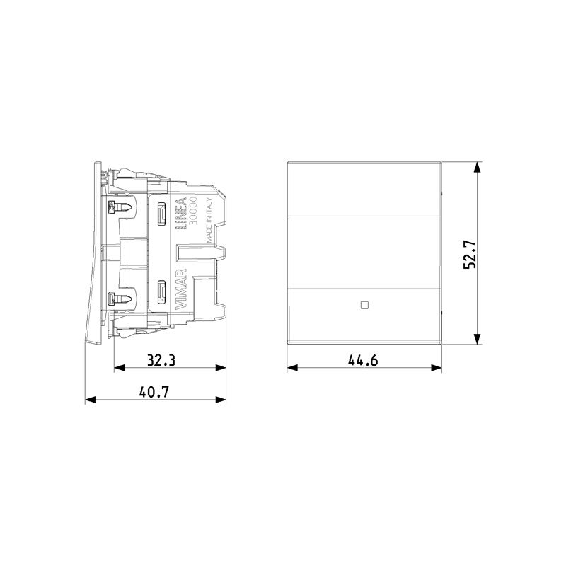 Vimar - LINEA 1P 10AX 2M 1-way switch in-line White - Image 3