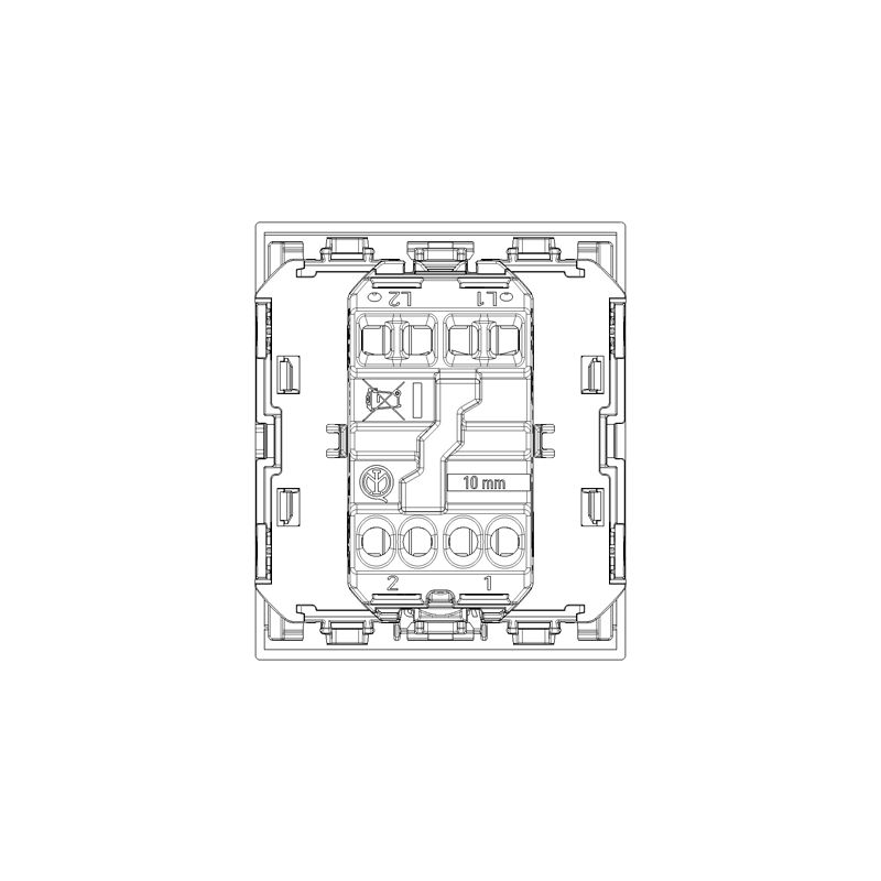 Vimar - LINEA 1P 10AX revers.switch 2M in-line Black - Image 4