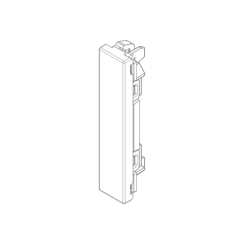 Vimar - LINEA, 1/2M blank module Black - Image 2