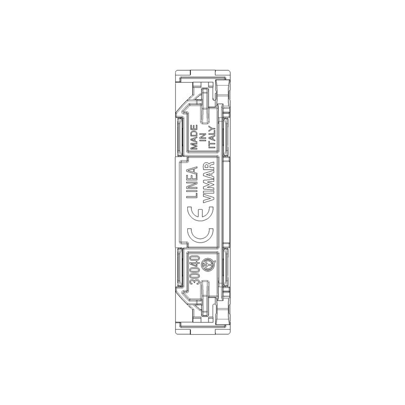 Vimar - LINEA, 1/2M blank module Black - Image 3