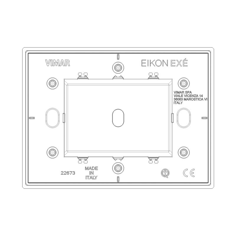Vimar - EIKON, Plate 3Mx1, Metal, Vintage anthracite grey - Image 4