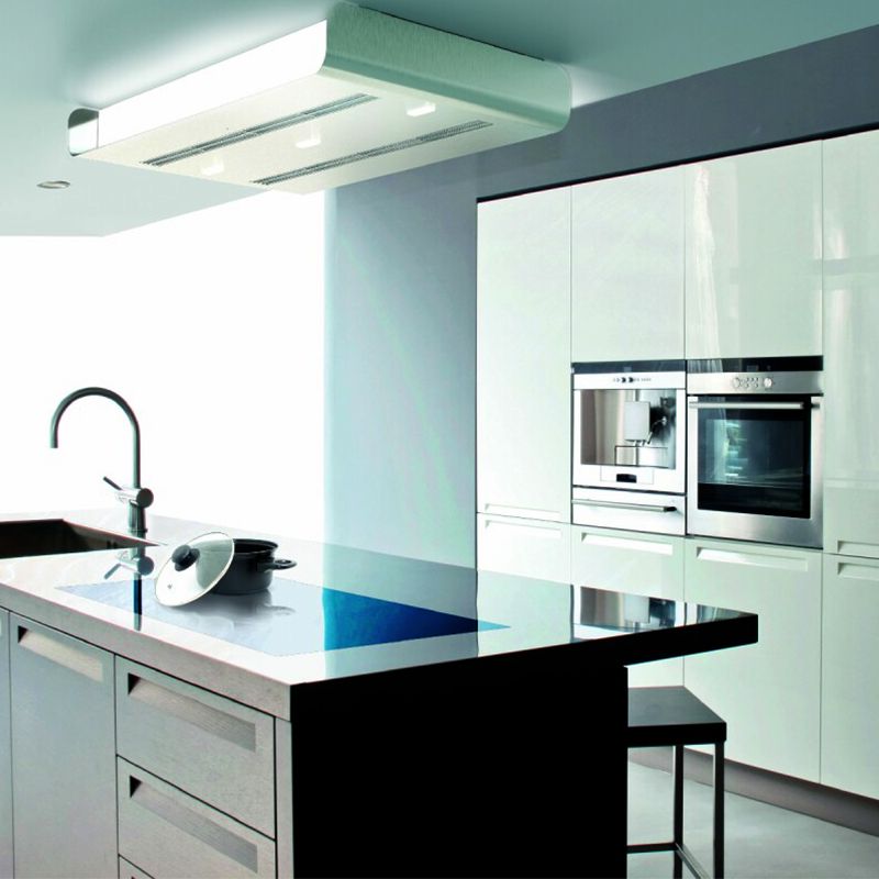 Masai 100 Inox Ceiling Hood 100 Cm - 450 M3 / H Motor - Stainless Steel - Image 2