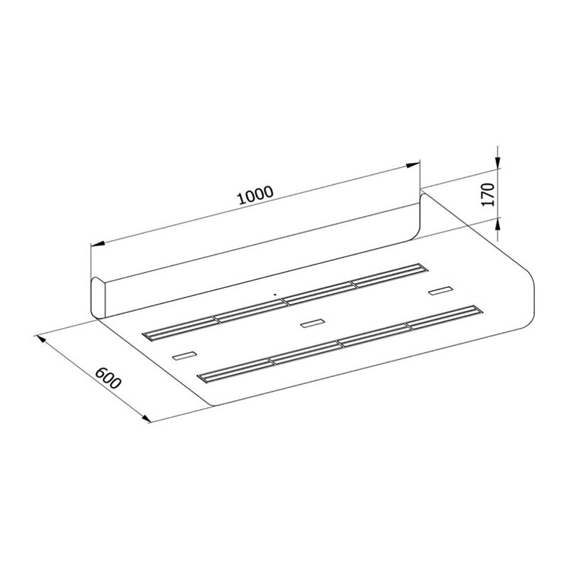 Masai 100 Inox Ceiling Hood 100 Cm - 450 M3 / H Motor - Stainless Steel - Image 3