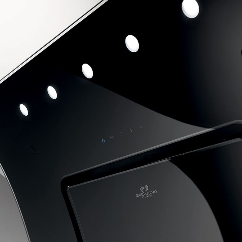Opera 90 Wall Hood 90 Cm - Engine 886 M3 / H - Black Glass / Stainless Steel - Image 3