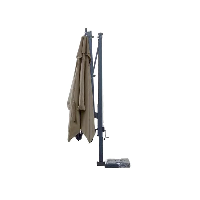 Galileo dark Umbrella 3M with retractable opening and closing system, Black X Biege - Image 5