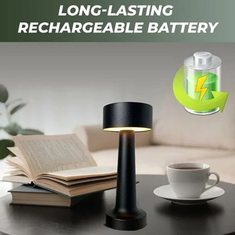 LED Portable Table Lamp with dimmable brightness for Indoor and Outdoor use, Black - Image 3