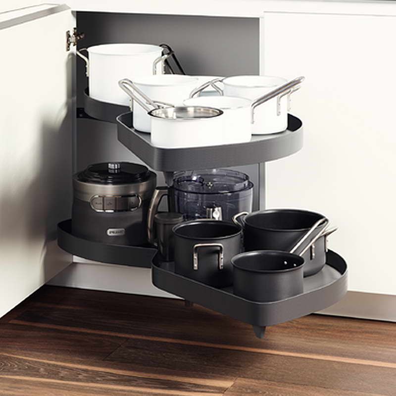 Lemans Ii Anthracite Pure Corner Trays 450Mm Right - Image 3
