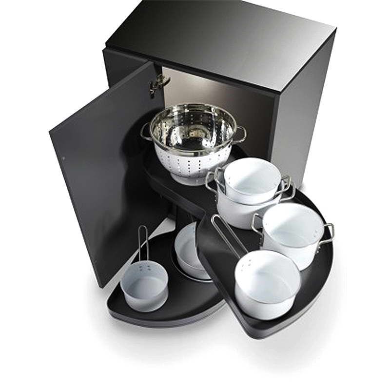 Lemans Ii Anthracite Pure Corner Trays 600Mm Right - Image 2