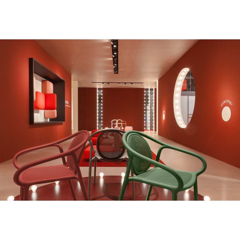 Plastic Armchair-Burgundy - Image 3