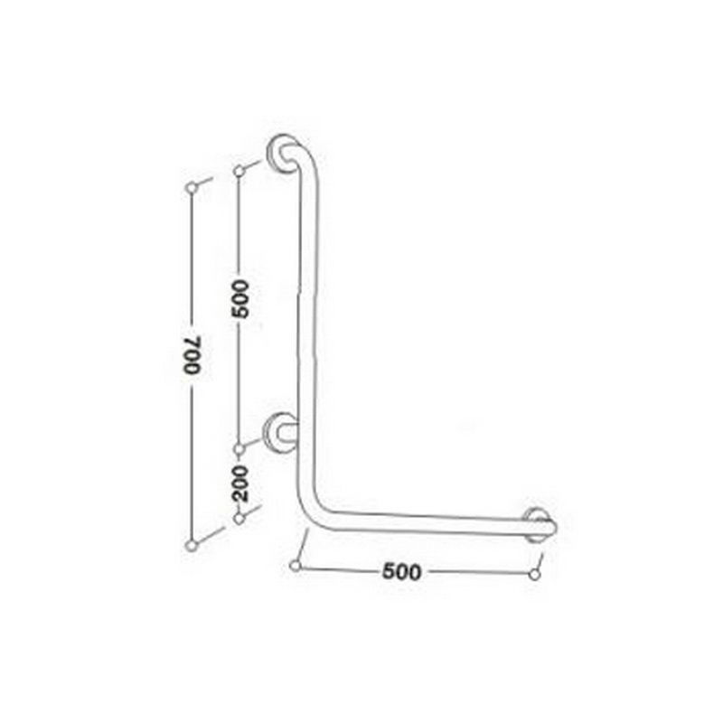 L Shape Grab Bar - Image 2
