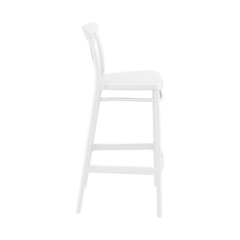 Siesta - Cross barstool 75 for indoor and outdoor, White - Image 2