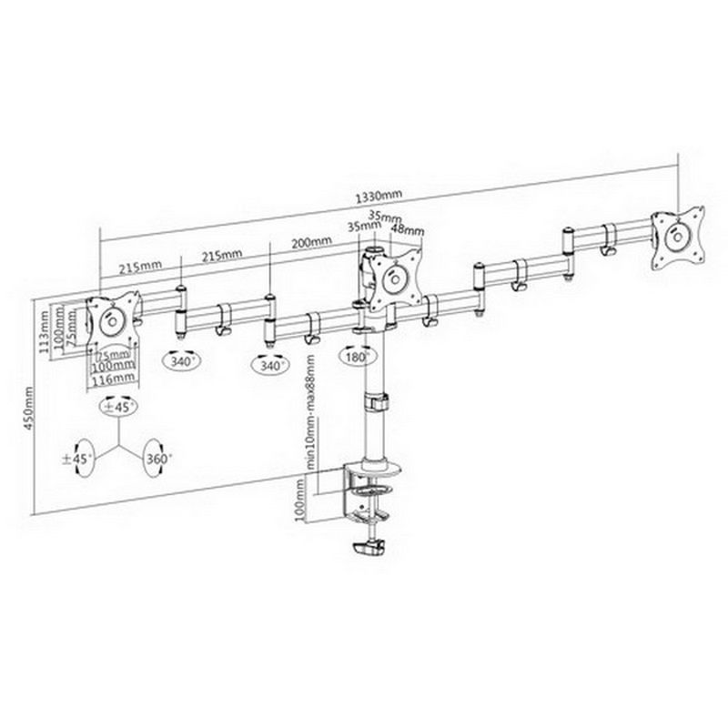 Economy Steel Lcd Vesa Desk Mountfor Most 13"-27" Lcd Monitors - Image 2