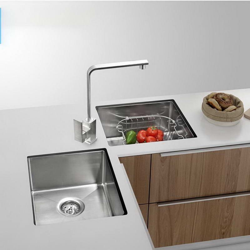 Butterfly Corner Stainless Steel Kitchen Sink Double Bowl - Image 3