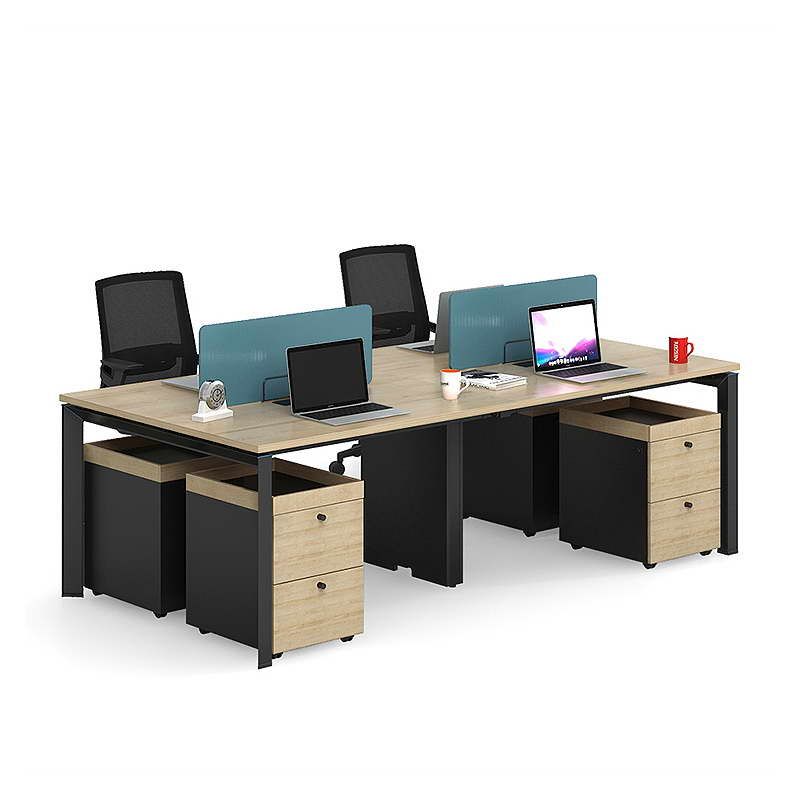 Office Furniture 4 Staff Workstation, Grey - Image 2