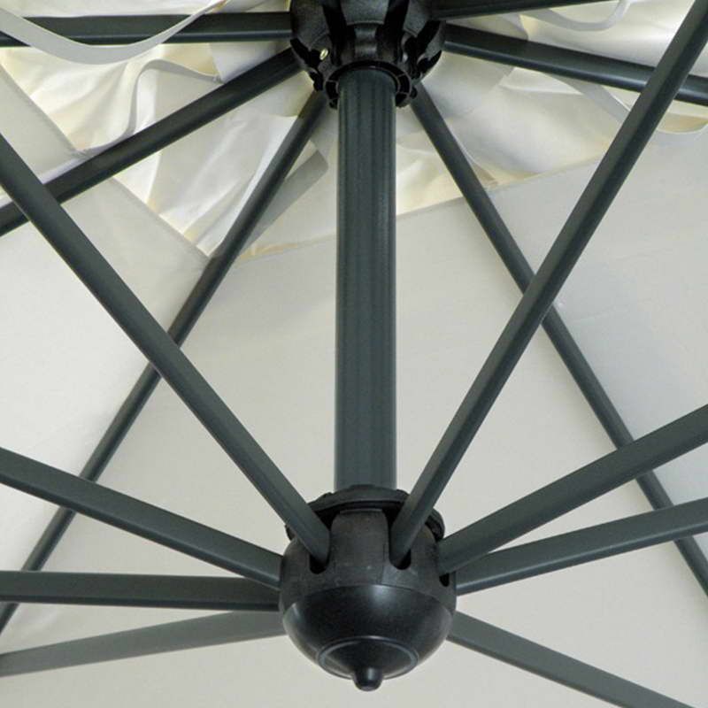 Napoli Braccio Umbrella 3M anthracite aluminium frame, Cloth Color Beige with valance - Image 3
