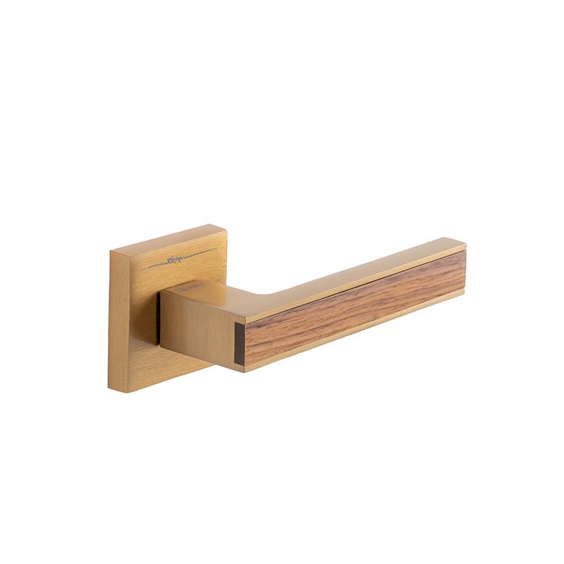Door Handles With Square Wc Satin Gold - Image 2