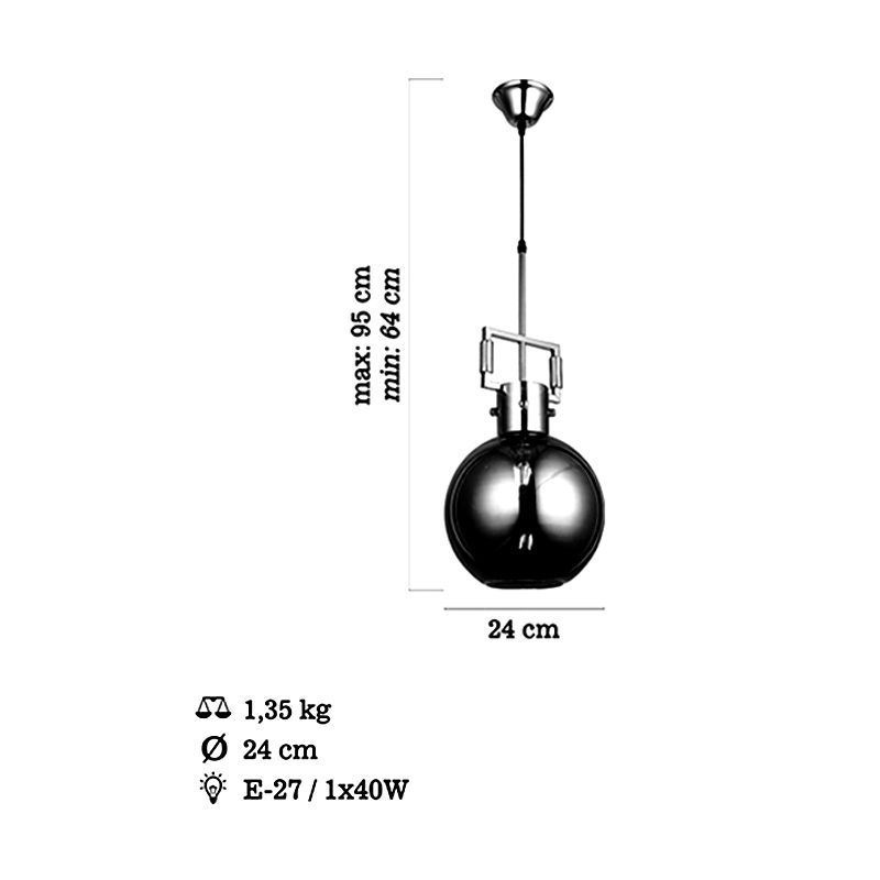 Modern Pendant Lamp 1XE27, Honey Lampshade - Image 2