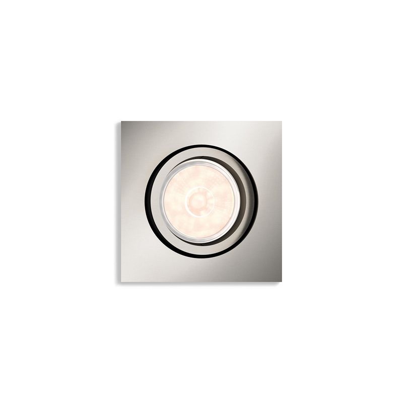 Philips LED Recessed spot light housing GU10, nickel, square - Image 3
