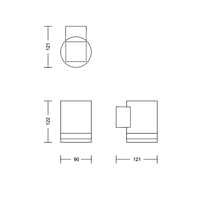 Philips - Fyce Wall Light 1.5W Outdoor luminaires 2700K Black, Sensor, Solar, Water Resistant - Image 3