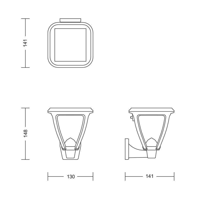Philips - Vapora Wall Light 1.5W Outdoor luminaires 2700K Black, Square, Sensor, Solar, Water Resistant - Image 3