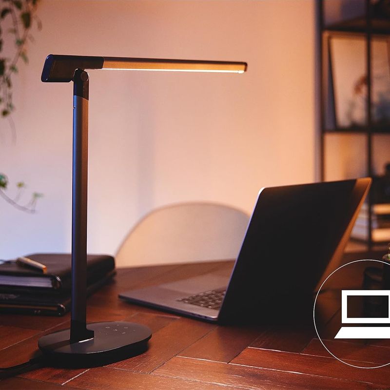 Philips - Sword Desk Light 450Lm 12W Dimmable 6500/4000/2700K, Dark Grey - Image 6