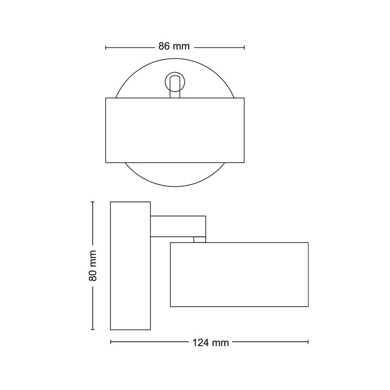 Philips - Bracia Ceiling/Wall Spotlight 1*5.5W warm white 2700K, ClickFix, White - Image 6