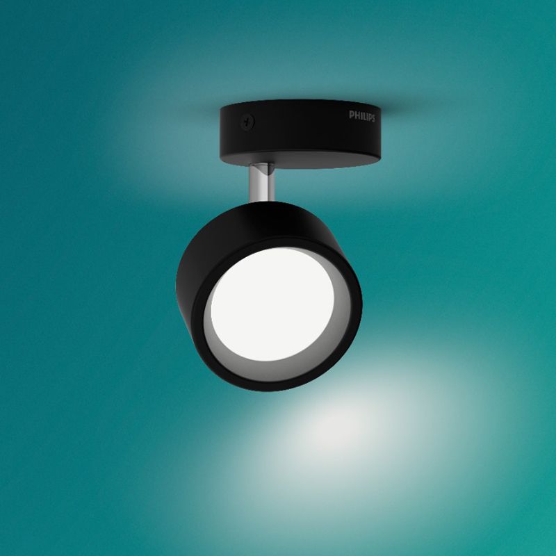 Philips - Bracia Ceiling/Wall Spotlight 1*5.5W warm white 2700K, ClickFix, Black - Image 4