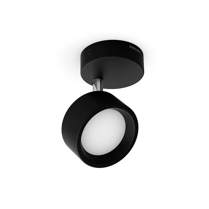 Philips - Bracia Ceiling/Wall Spotlight 1*5.5W warm white 2700K, ClickFix, Black - Image 2