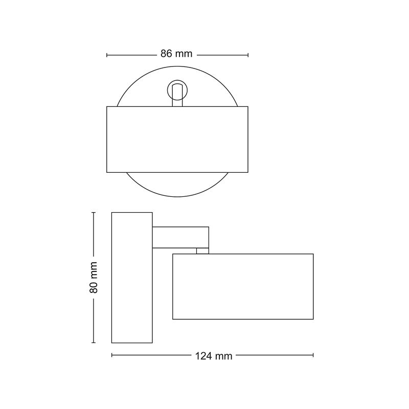 Philips - Bracia Ceiling/Wall Spotlight 1*5.5W warm white 2700K, ClickFix, Black - Image 6