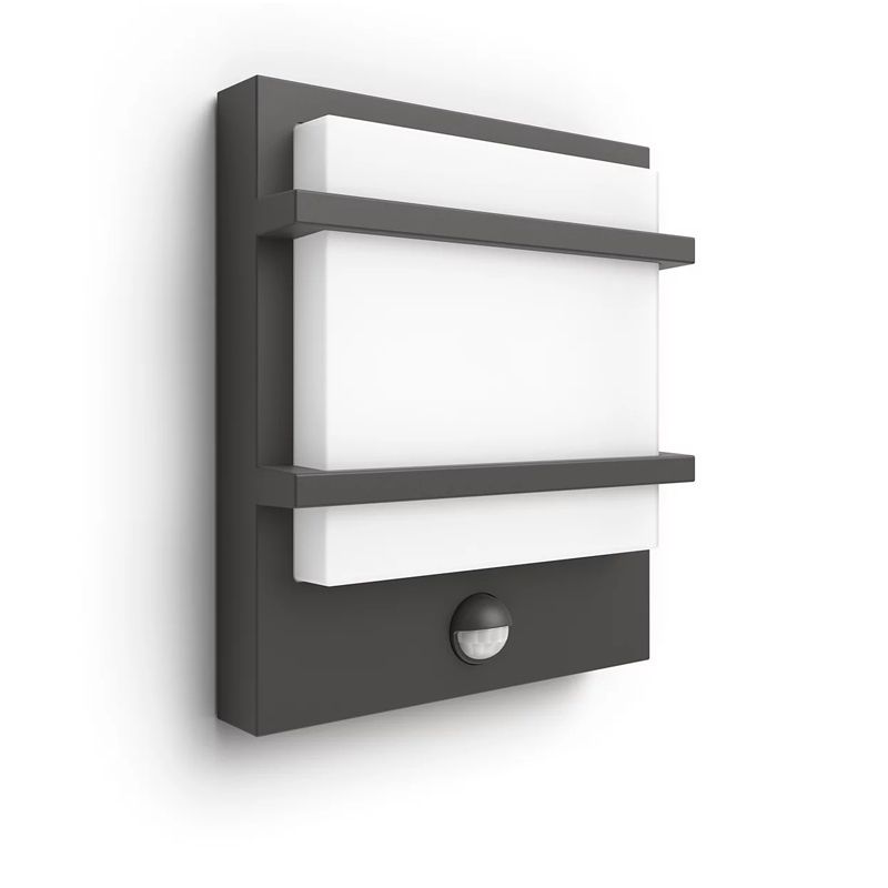 Philips LED Outdoor Wall Light 12 W 1200 lm with Motion Sensor, Anthracite, warm white - Image 2