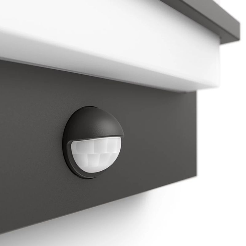 Philips LED Outdoor Wall Light 12 W 1200 lm with Motion Sensor, Anthracite, warm white - Image 3