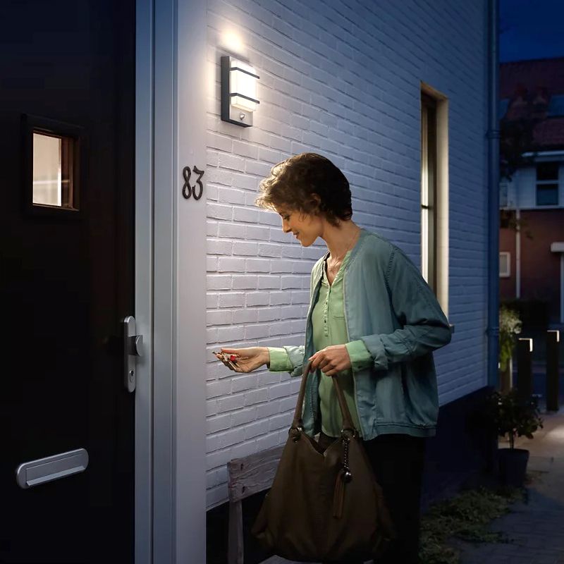 Philips LED Outdoor Wall Light 12 W 1200 lm with Motion Sensor, Anthracite, warm white - Image 5