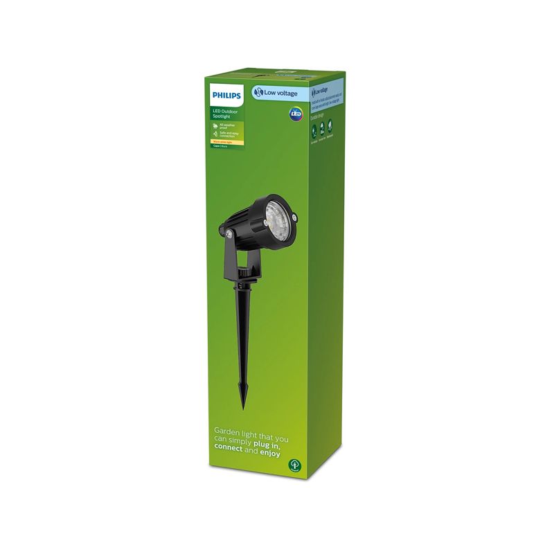 Philips - Outdoor Low Voltage Caper Spotlight GardenLink 1* 1.5 W, 24 V, 180Lm, 2700 Kelvin, IP44, Black - Image 4