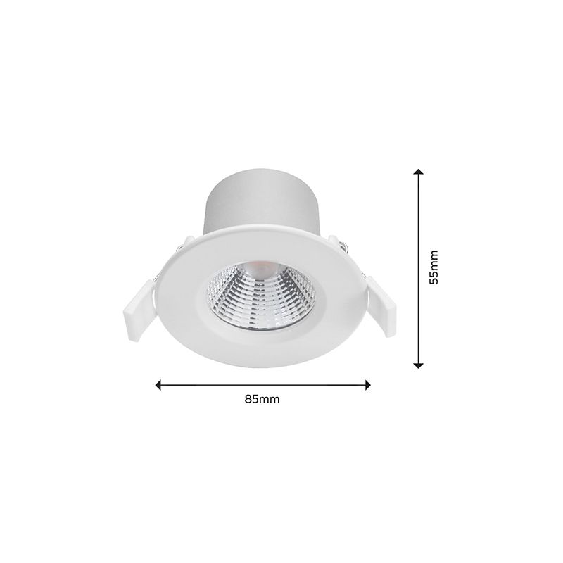Philips Recessed spot light set 7cm 5.5W warm 350 LM - 3pcs, White - IP65 - Image 2