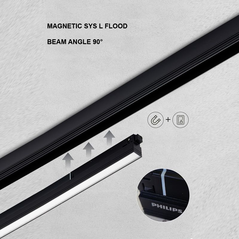 Philips Magnetic Sys L Flood 7W 530lm, 3000 K, warm white, beam angle 90°, Black - Image 3