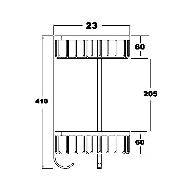 Stainless Steel Wall Mounted Double Corner Shower Basket for Bathroom, Polished Chrome - Image 3