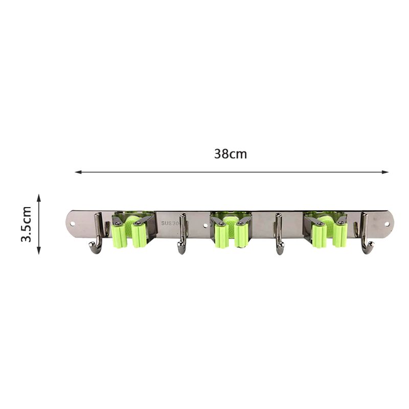 Stainless Steel Mop Organizer With Holder 38cm, Wall mount - Image 6