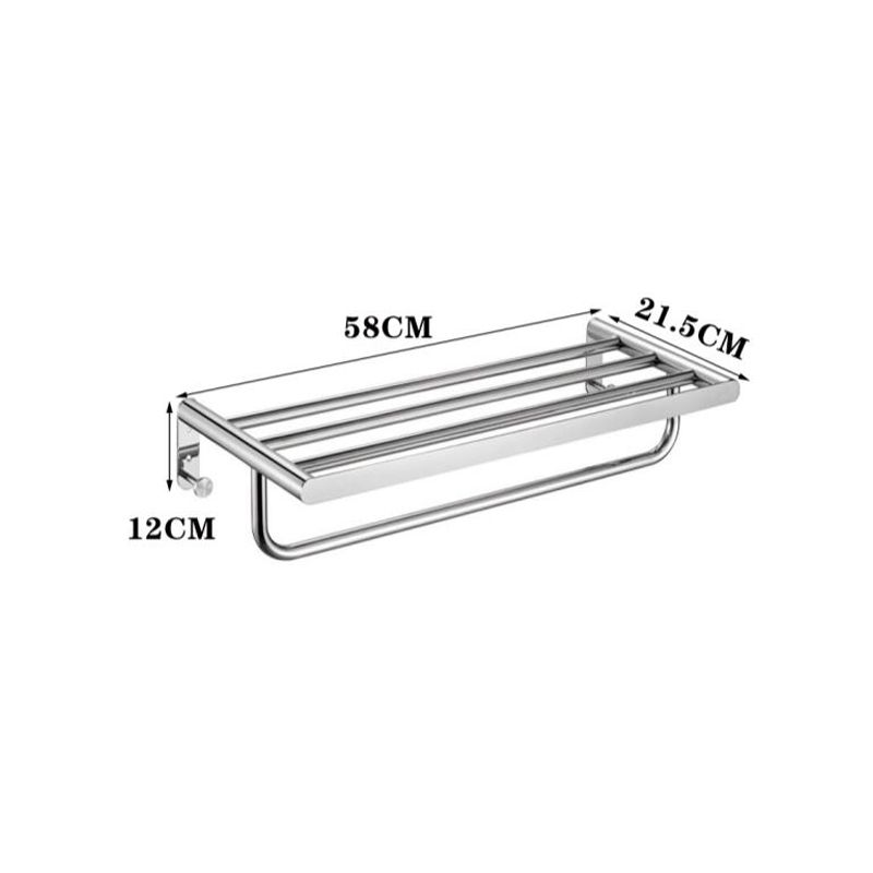Hotel Stainless Steel Wall Mount Towel Rack 60cm - Image 2