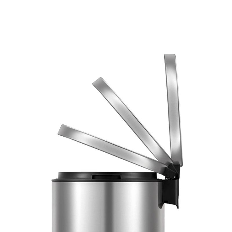 Round dustbin with stainless steel pedal 5L fingerprint resistant - Image 5