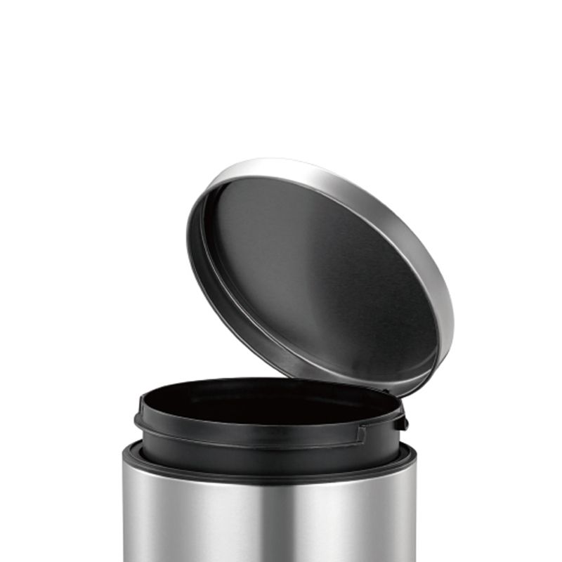 Round dustbin with stainless steel pedal 5L fingerprint resistant - Image 6