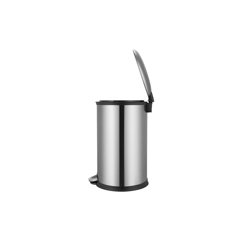 Pedal stainless steel dustbin 12 L oval with soft close lid and finger print proof - Image 2