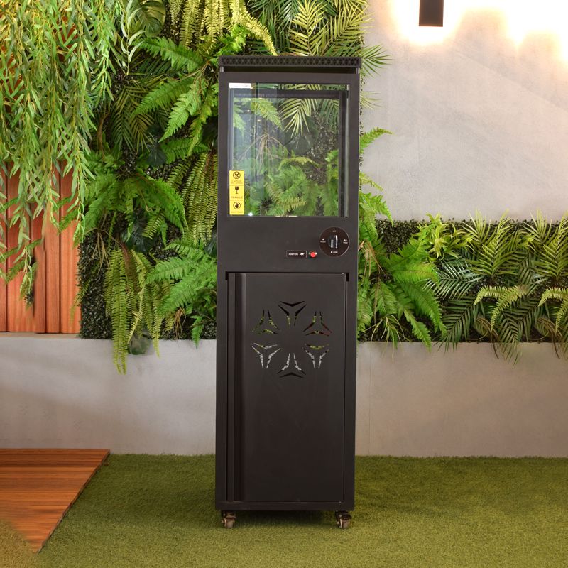 Patio Heater Outdoor With Wheels in Black - Image 3