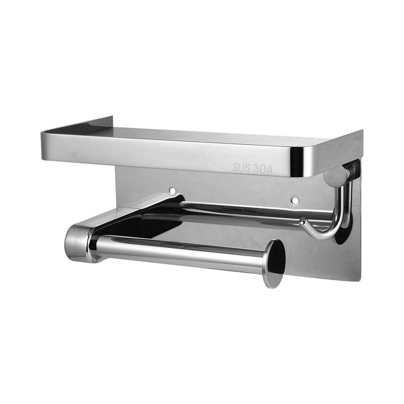 TYKER Toilet Paper Holder with Large Anti-Slip Phone Shelf and Multipurpose Holder.Stainless Steel - Image 2