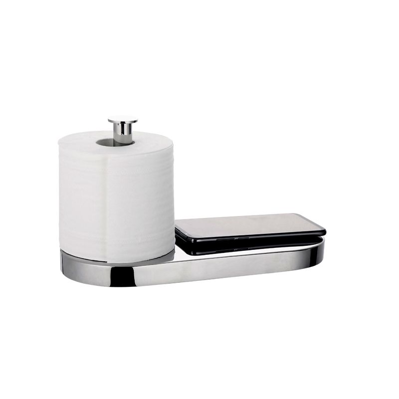 TYKER Stainless Steel Toilet Paper Holder with Phone Shelf - Image 2