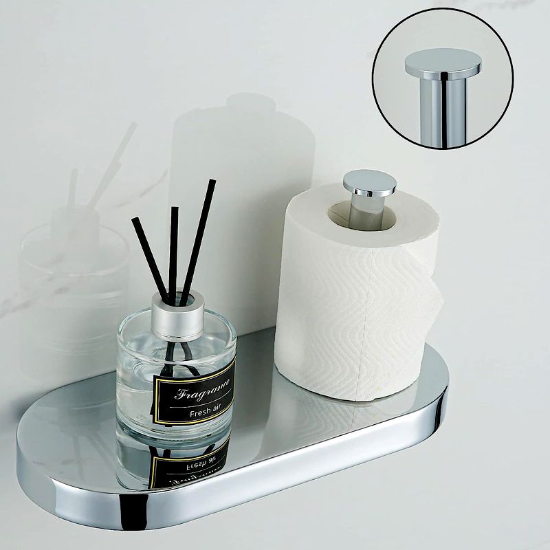 TYKER Stainless Steel Toilet Paper Holder with Phone Shelf - Image 4